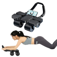 Ab Roller Wheel Abdominal Exercise Roller Automatic Rebound Ab Exercise Machine Heavy Duty Core Strengthening Trainer for Adults