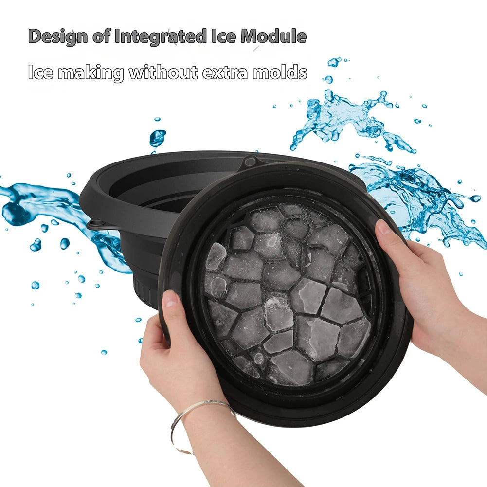 Face Ice Bath Bowl Silicone Foldable Portable Washbasin Facial Ice Compress Skincare Silicone Face Dipping Bowl Reduce Swelling