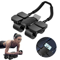 Ab Roller Wheel Abdominal Exercise Roller Automatic Rebound Ab Exercise Machine Heavy Duty Core Strengthening Trainer for Adults