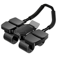 Ab Roller Wheel Abdominal Exercise Roller Automatic Rebound Ab Exercise Machine Heavy Duty Core Strengthening Trainer for Adults
