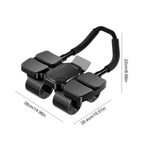 Ab Roller Wheel Abdominal Exercise Roller Automatic Rebound Ab Exercise Machine Heavy Duty Core Strengthening Trainer for Adults