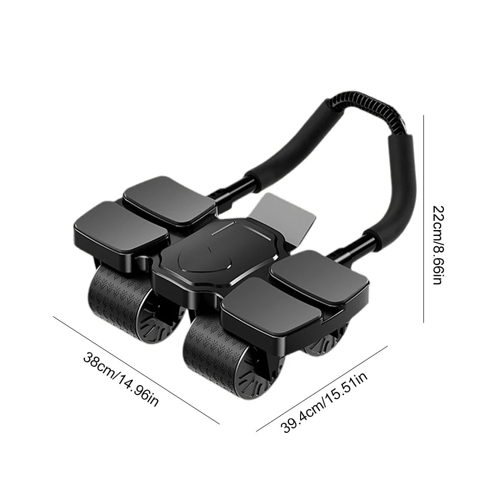 Ab Roller Wheel Abdominal Exercise Roller Automatic Rebound Ab Exercise Machine Heavy Duty Core Strengthening Trainer for Adults